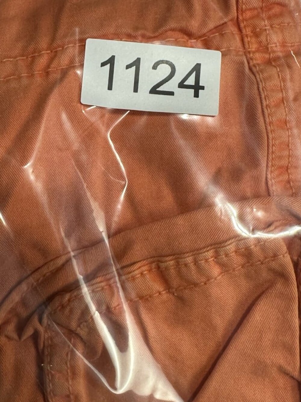 Vintage Y2K Seven Souls Cargo Utility Shorts Orange Multi Pockets Size 38 - Picture 12 of 12